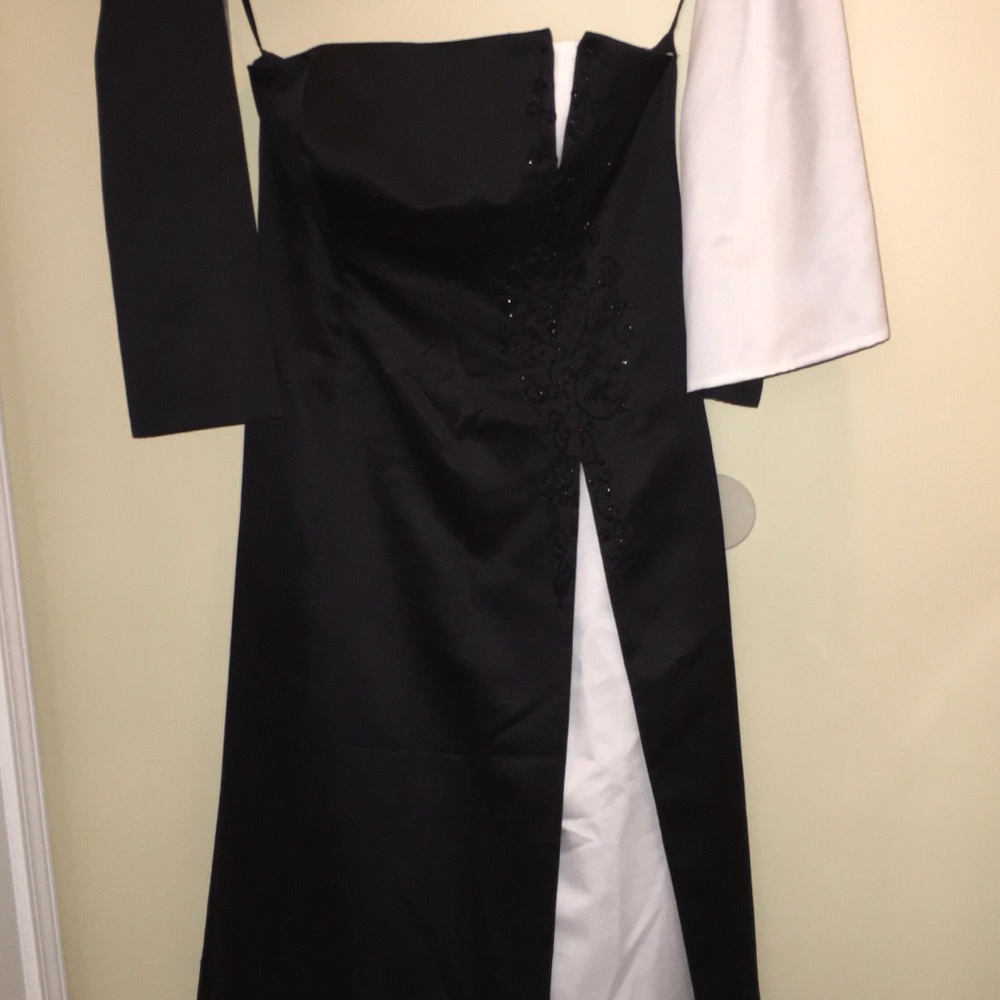 David’s Bridal Bridesmaid Dress/Evening Gown, b&w